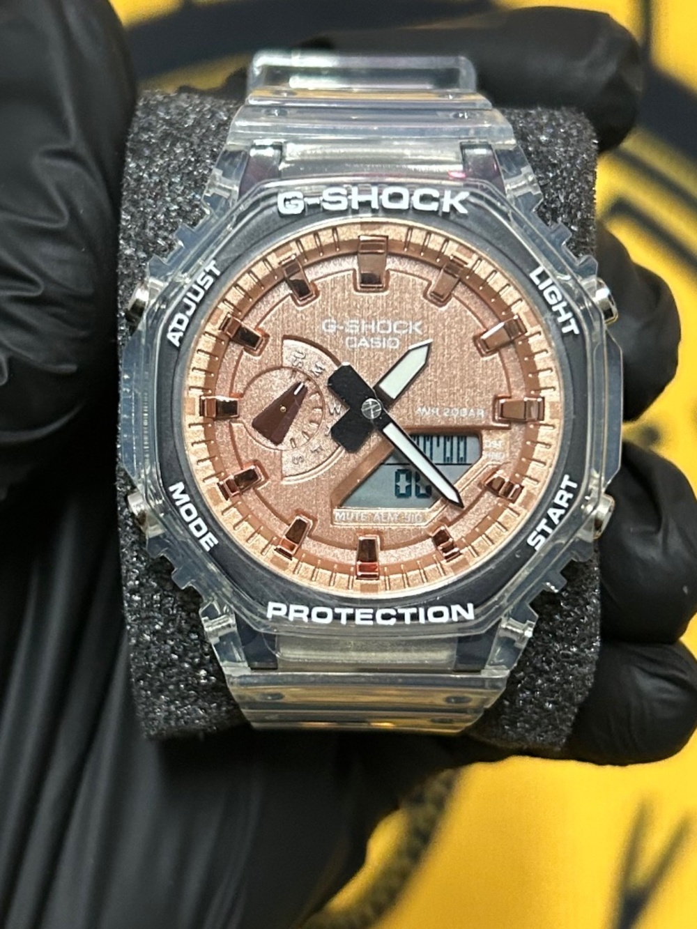🤍🤎 CASIO G-SHOCK – CLEAR / ROSE GOLD – TRANSPARENT CUSTOM BUILD 🤎🤍